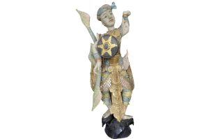 Asiatische Holzstatue