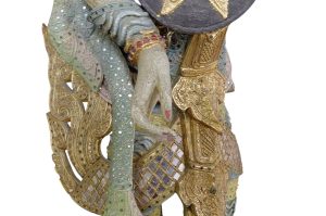 Asiatische Holzstatue