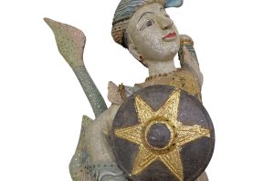 Asiatische Holzstatue