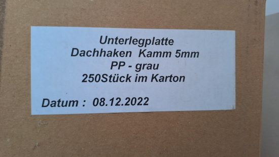 Unterlegplatten Dachhaken