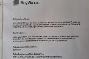 PV Aktivierungs Voucher