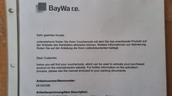 PV Aktivierungs Voucher