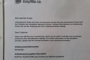 PV Aktivierungs Voucher