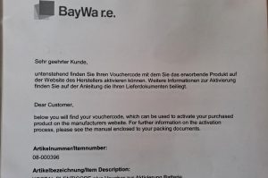 PV Aktivierungs Voucher