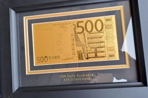 Vergoldete Banknote G