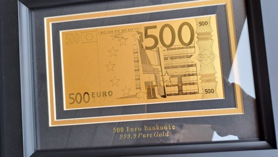 Vergoldete Banknote G