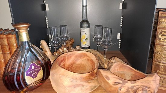 Holzdeko mit Alkohol