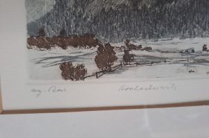 Farbradierung R