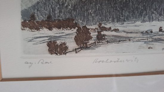 Farbradierung R