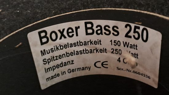 Boxer Bass 250 K