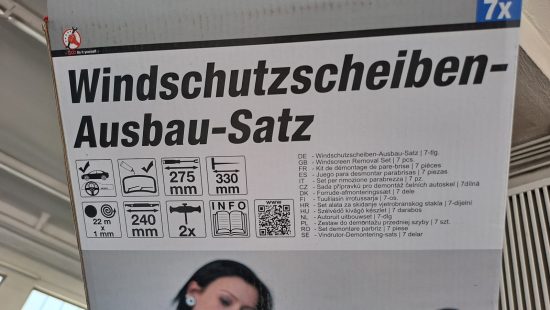 Windschutzscheiben Ausbausatz