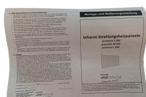 Infrarot Strahlungsheizpaneel
