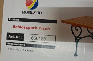 Schloßparktisch