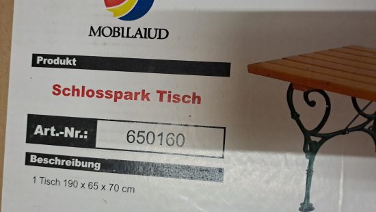 Schloßparktisch