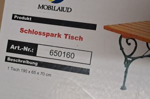Schloßparktisch
