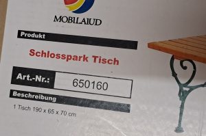 Schloßparktisch