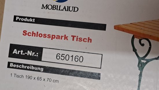 Schloßparktisch