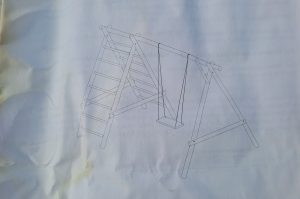 Einzelschaukel mit Klettergerüst