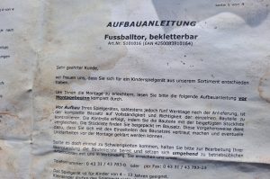 Fußballtor bekletterbar