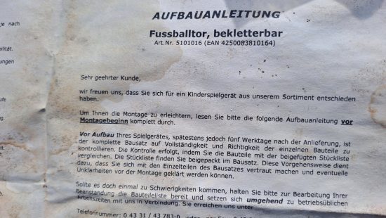 Fußballtor bekletterbar