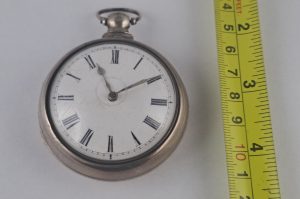 Silberne Spindel Taschenuhr