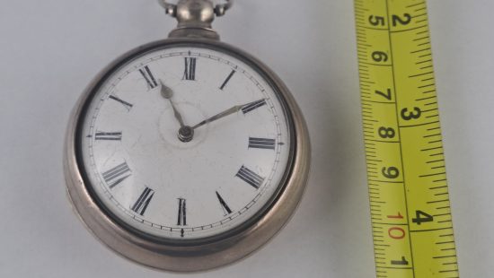 Silberne Spindel Taschenuhr