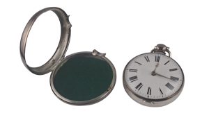 Silberne Spindel Taschenuhr