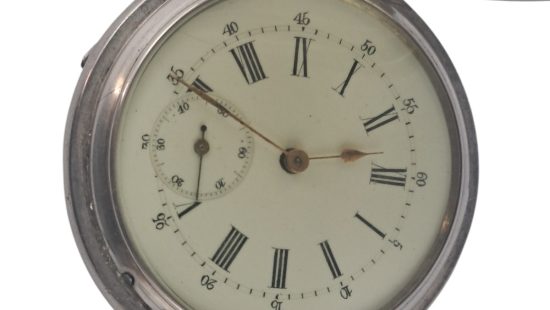 Silberne Taschenuhr