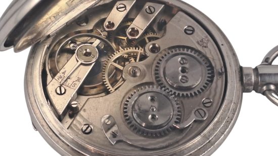 Silberne Taschenuhr