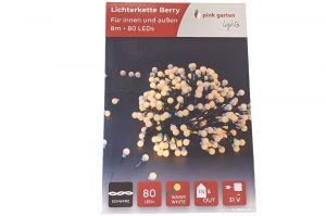 Lichterkette Berry white