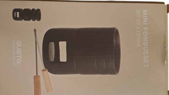 Mini Fondueset schwarz