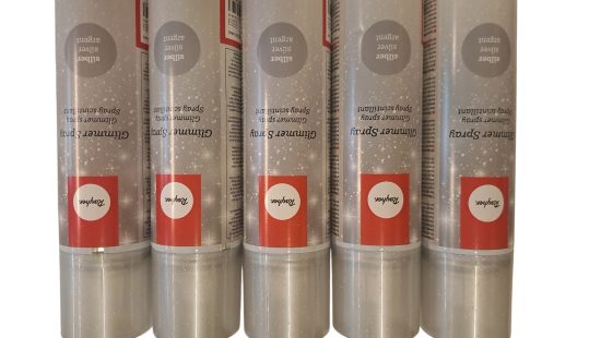 Glimmerspray silber
