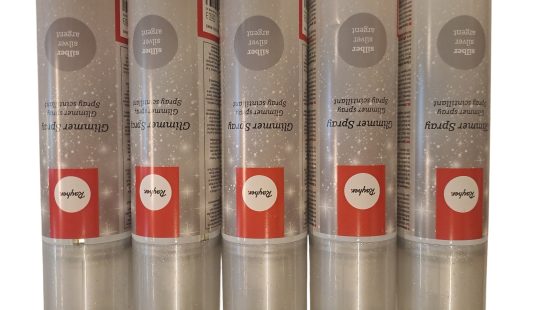 Glimmerspray silber