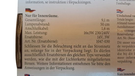 Weihnachtsbaumbeleuchtung