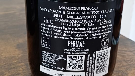 Vino Spumante Aleph Manzoni Bianco brut