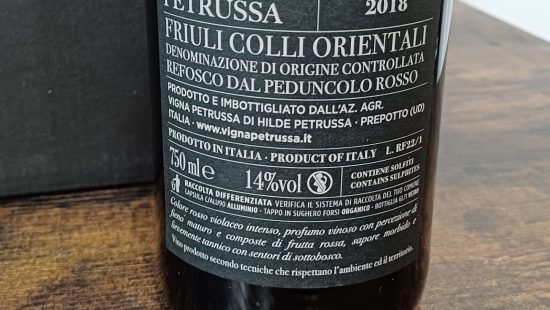 Vino Rosso Refosco