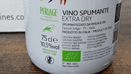 Vino Spumante extra dry, Perlapp