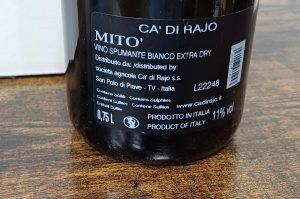 Vino Bianco Spumante Mito, extra dry