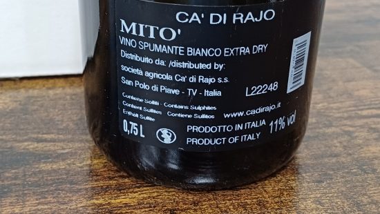 Vino Bianco Spumante Mito, extra dry