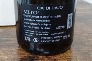 Vino Bianco Spumante Mito, extra dry