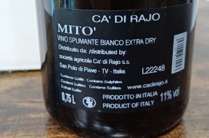 Vino Bianco Spumante Mito, extra dry