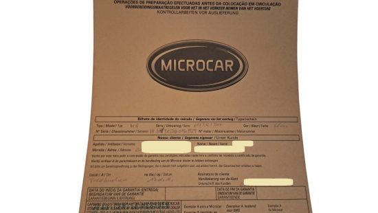 Microcar FIN: VH881BRDA01903929
