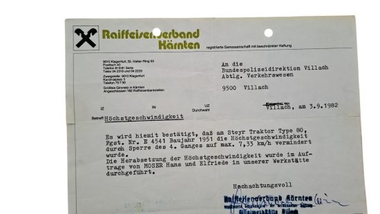 Steyr Traktor FIN: E67.780
