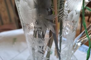 Henkelvase aus Glas WZ
