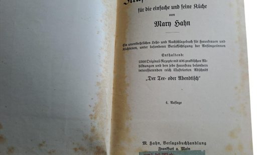 Historisches Kochbuch WZ